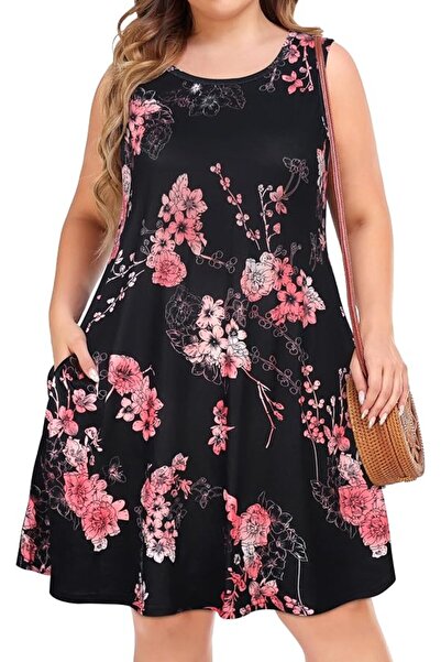 GENERAL elescat Summer Dresses for Women Casual Sleeveless Tshirt Beach Flowy...