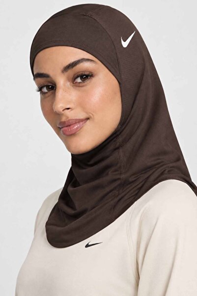 Nike Kadın Spor Başörtüsü Kahverengi Hijab Esnek Hafif Antrenman Eşarbı