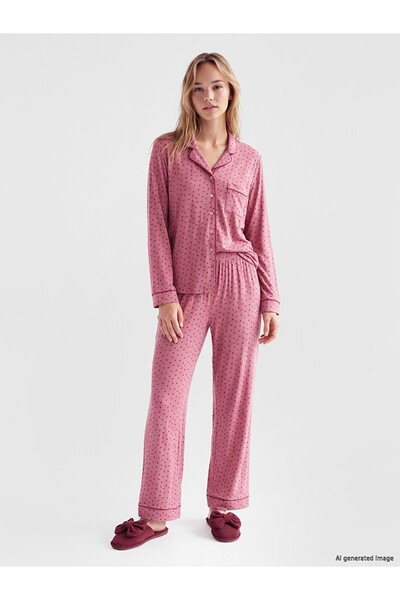 LC Waikiki Alita City with a Difference, Lcw Dream Pink Combed Cotton Pattern...