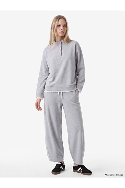 LC Waikiki Two Mt Shop Quality Natuvera Gray 3 Thread Plain Comfortable & Rel...