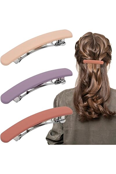 Atoden Women's Matte Barrettes - 3 Pcs Flat French Vintage Hair Clips for Thi...
