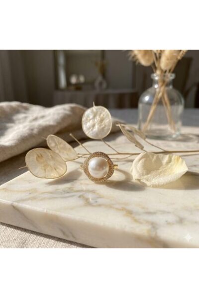 Peach Jewelry Peach Jewerly Γυναικείο Δαχτυλίδι Από Χάλυβα Τιτανίου Με Ζιργκό...