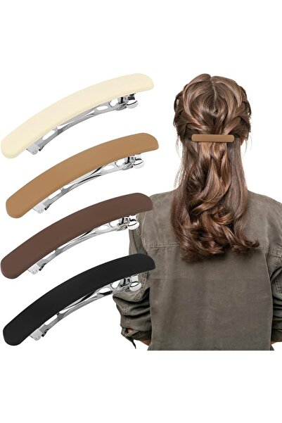 Atoden Women's Matte Barrettes - 3 Pcs Flat French Vintage Hair Clips for Thi...