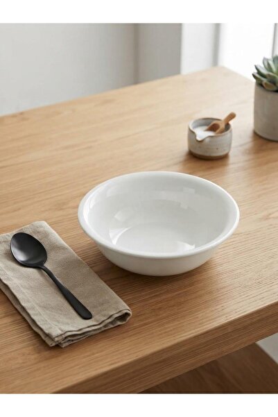 Kütahya Porselen Porcelain 6 Piece 16 cm Plain Cream Soup Bowl