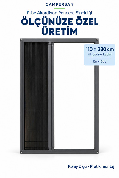 Plise Akordiyon Kapı Sinekliği 110*230