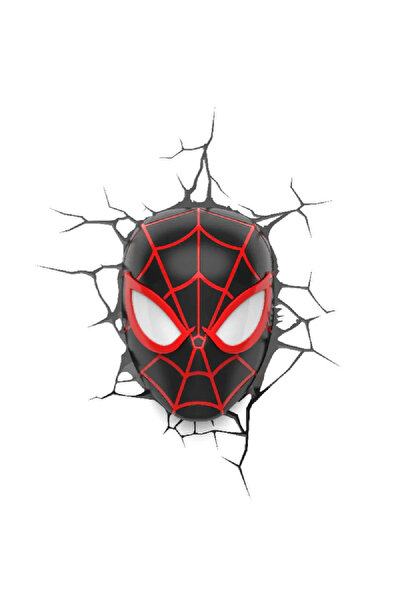 Marvel Σπάιντερ-Μαν (Μάιλς Μοράλες) Φωτιστικό LED 3D Προσώπου