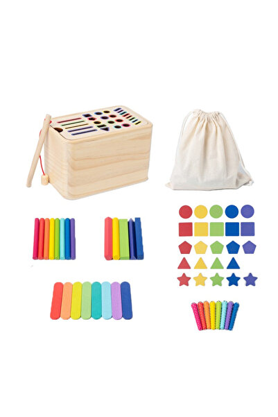 AMAMIA Jucarie Educativa Montessori din Lemn, Cutie Sortare Forme, Culori si ...