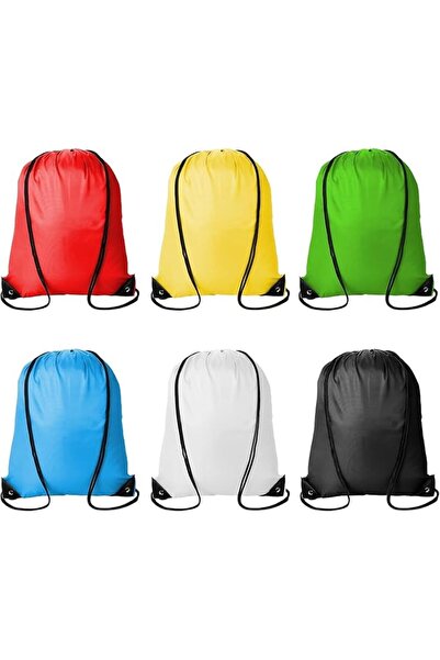 Yelajoy 6pcs Drawstring Backpacks Bulk String Bag Cinch Sack Pack Storage Kna...