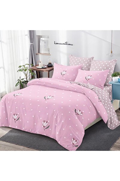 Pucioasa Home Lenjerie de pat cu cearceaf cu elastic, 6 piese, policoton, 200...