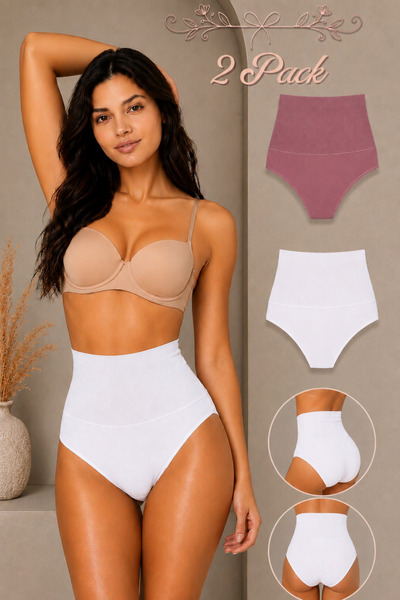 WomanAndKids Night White-Dried Rose Women's Gathering High-Waisted Flexible 2...