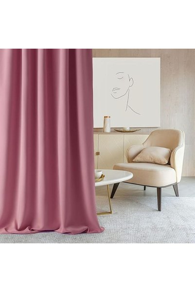 ROOM99 ستارة مع حلقات فضية أورا 140 × 300 سم عرض × ارتفاع، ستائر تعتيم منزلقة...