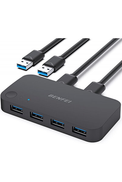 BENFEI Switch USB Benfei, 4 x USB-A 3.0, Negru