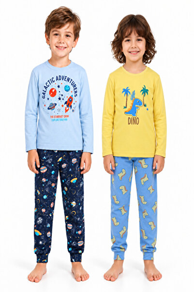 aden kids Set de pijamale pentru copii – Bumbac, Lycra și țesătură din bumbac pieptănat interlock – 2-10 ani