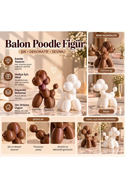 Balon poodle köpek obje