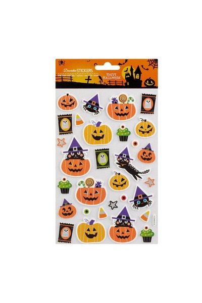 OEM 30 autocolante din spumă cu tematică de Halloween: dovleac, vrăjitoare, p...