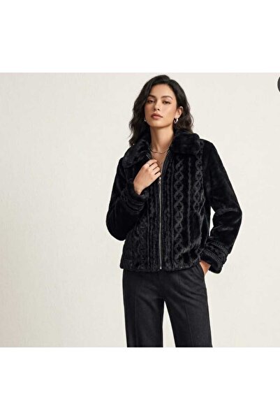 REELMODA Women's Embroidered Plush Coat