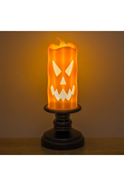 OEM Lampă LED dovleac de Halloween - Portocaliu/Negru, 5.3x14cm