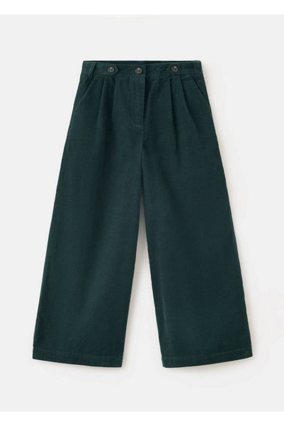 MANGO Kids Düz kesim kadife pantolon