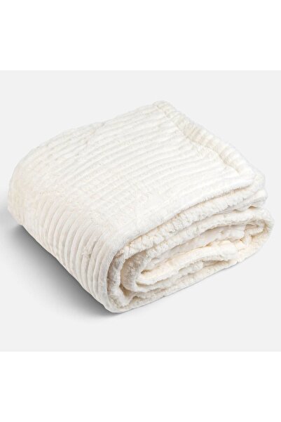 OEM Pătură Sherpa cu două fețe 200x150cm - Fildeș