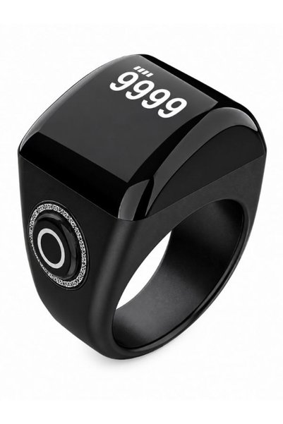 GÜMRÜK BEY Equantu QB702 Akıllı Zikr Yüzüğü – OLED Ekranlı, Bluetooth ve Azan...