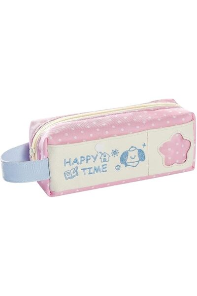 TERRIFI Pink High Capacity Pencil Case, Star Cutout Canvas Stationery Organiz...