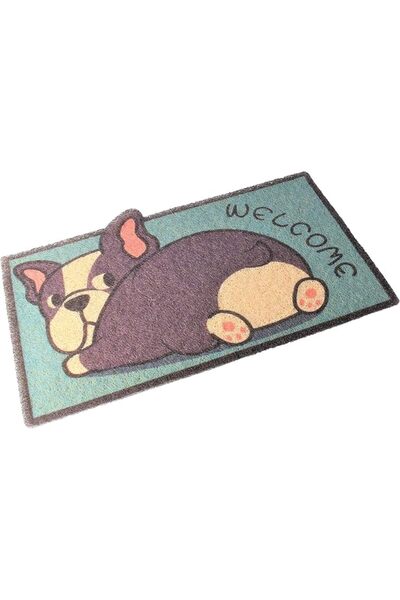 GENERAL 75X45Cm Round Silk Carpet Anti-Slip Door Mat Multi-Color Pvc Plastic