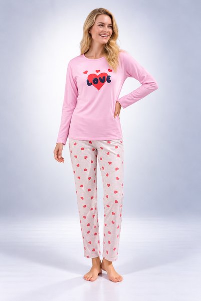 Serena Women's long sleeve pajamas and long pants with Printed