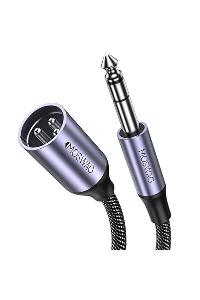 GENERAL كابل MOSWAG من مقبس 6.35 ملم إلى XLR، سلك ذكر XLR إلى ذكر 6.35 ملم، ك...