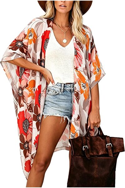 Moss Rose Women's Beach Cover up Swimsuit Kimono Cardigan with Bohemian Flora...