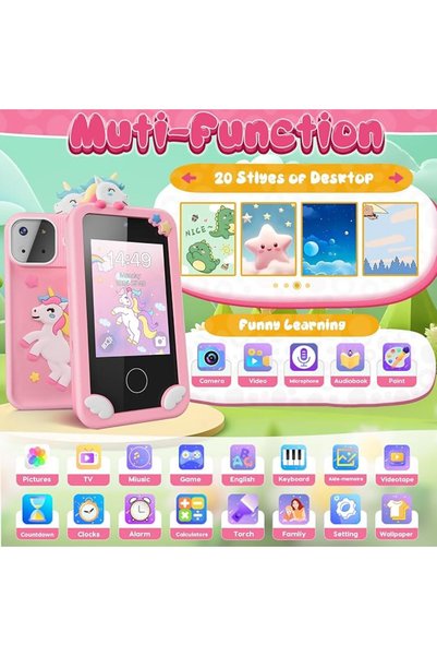 GENERAL Mobile Games for Girls with Dual Camera, Educational Games, Music Player, 2.8-Inch Touch Screen, 32g Sd Card, the