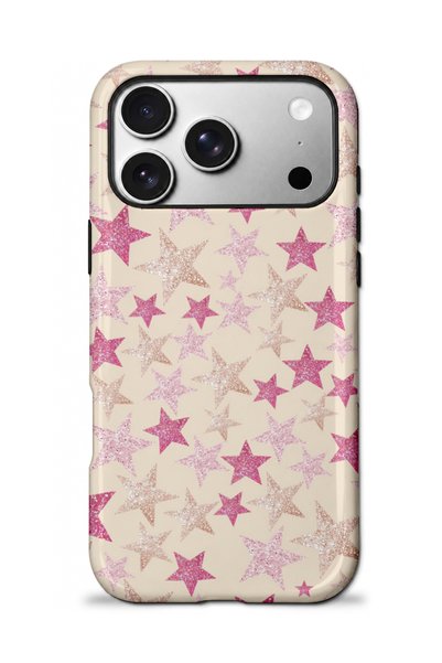 EDELFU متوافق مع iPhone 18 PRO MAX - نجمة وردية، غطاء مزدوج الطبقات، غلاف حما...
