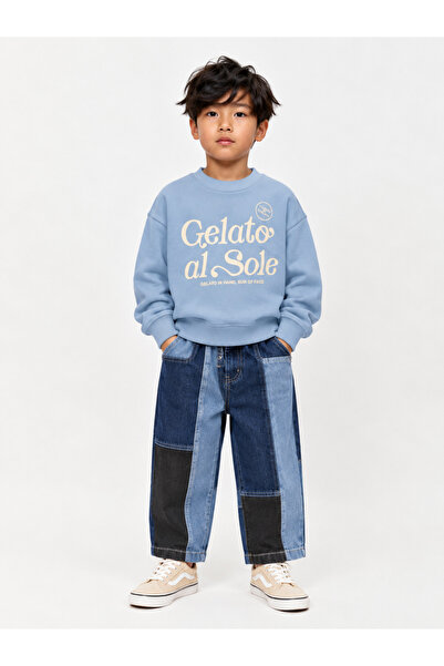 Çocuk Patchwork Jean Pantolon