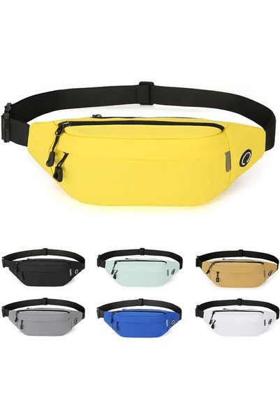 KASTWAVE Waist Bag Waterproof Lightweight Fanny Pack with 3 Zippered Pockets,...