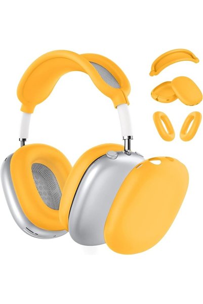 GENERAL غطاء سيليكون لسماعات AirPods Max، غطاء واقي من الخدوش لوسائد الأذن/غط...