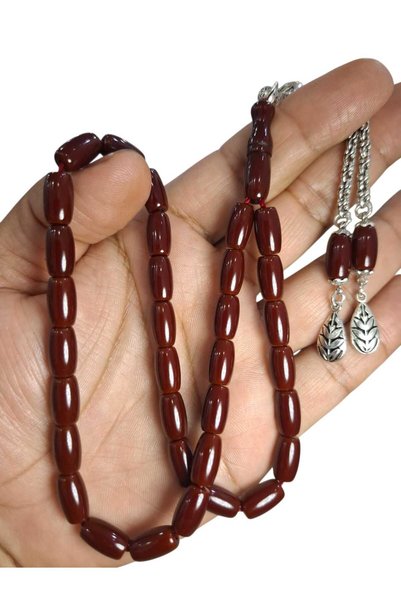 Cekke Tesbih Original Sıkma Kehribar 7*12 mm Fırınlı Prayer Beads Suitable for Daily Use