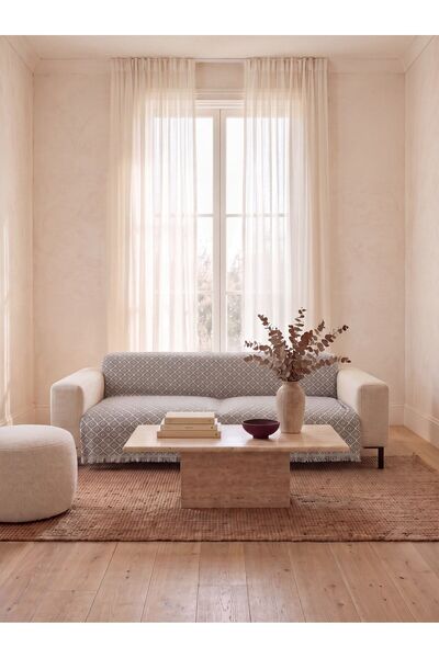 rellhome Baklava Patterned Non-Slip Cotton Sofa Cover & Sofa Throw & Multi-Pu...
