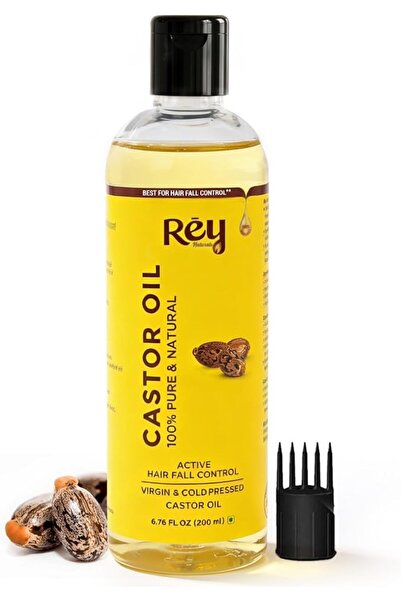 rey naturals زيت الخروع الممتاز المعصور على البارد 200 مل