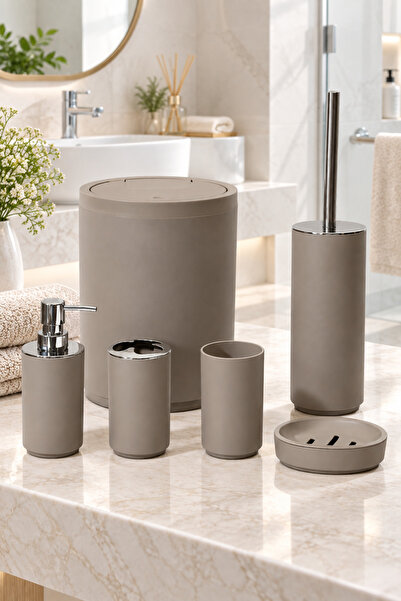 NOKKA Set de baie Lina 6 piese Bej