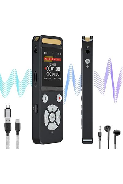 GENERAL 64GB Digital Voice Recorder,Voice Activated Recorders w/Timed Recordi...