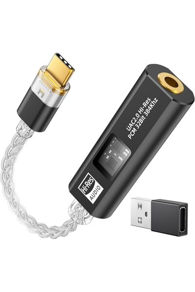 TERRIFI USB C Adapter, 3.5mm Audio Dongle with Dual DAC Chip CX31993 and MAX9...