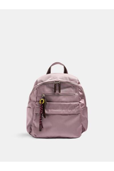 PARFOIS Kadın Charm'lı 13" Teknik Kumaş Sırt Çantası