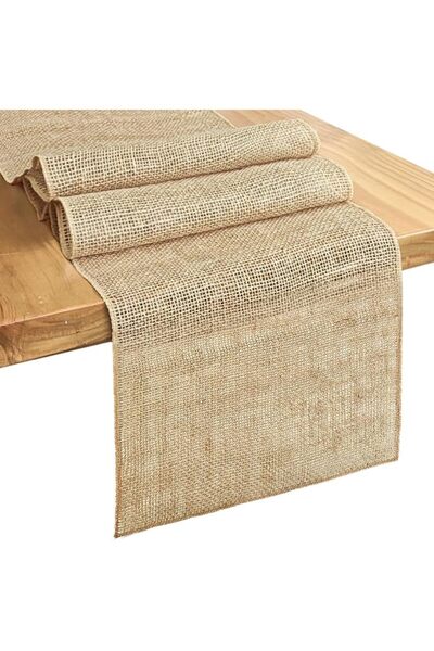 X SPRING مفرش طاولة من الجوت، 30×275 سم، مفرش طاولة من الخيش الطبيعي، ديكور ط...