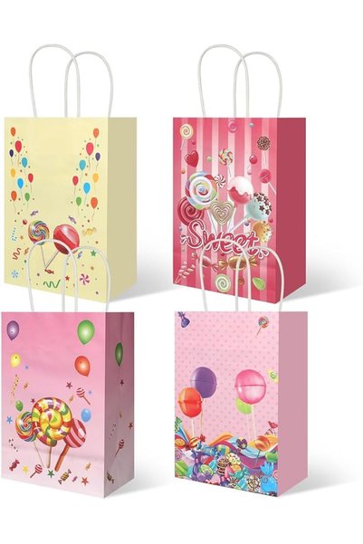 NALACAL 20Pcs Candyland Goodie Bags with Handles, Candy Party Favors Bags, Ca...