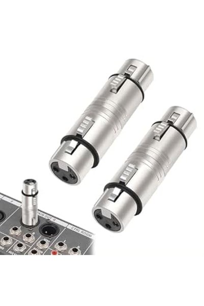 KASTWAVE محول XLR أنثى إلى أنثى، قطعتان من موصلات XLR أنثى 3 دبابيس إلى أنثى ...