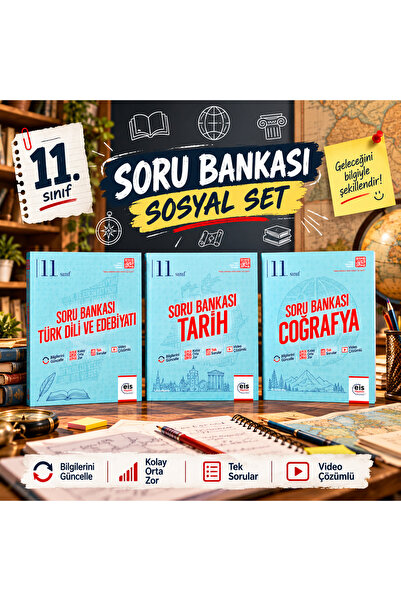 eis Yayınları PLE 11. Sınıf Türk Dili Edebiyatı, Tarih, Coğrafya Soru Bankaları