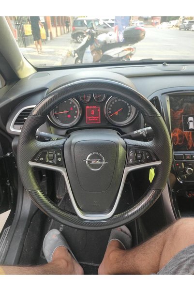 ÖZGÜR DERİ DİREKSİYON OPEL ASTRA J KASA ARACA ÖZEL KRİSTAL KARBON DİREKSİYON ...