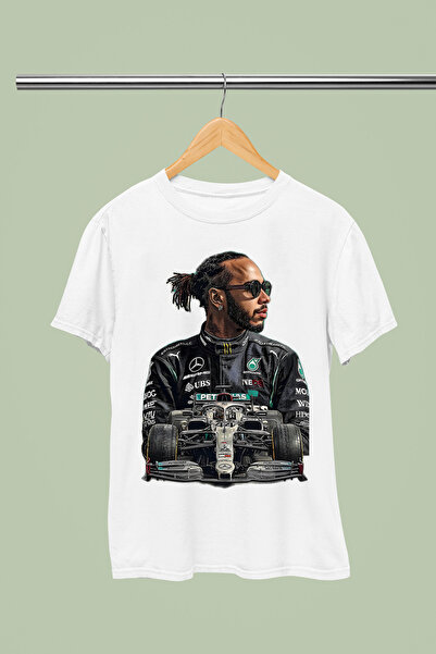MAGORS Tricou Lewis Hamilton F1, din bumbac, cu imprimeu, mânecă scurtă, regu...