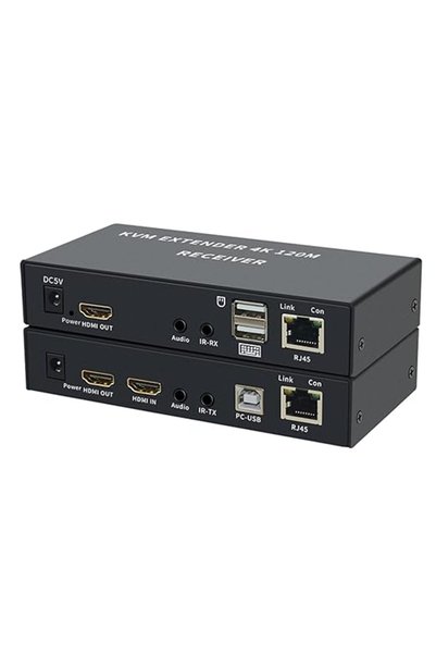GENERAL جهاز تمديد KVM بدقة 4K لمسافة 120 متر، موسع HDMI KVM بدقة 4K عبر كابل...