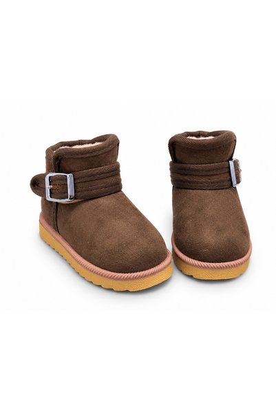 MİDDO KİDS Girls Boys Baby First Step Boots Velcro Mini Boots Slippers Warm Fur Inside Comfortable Light Sole