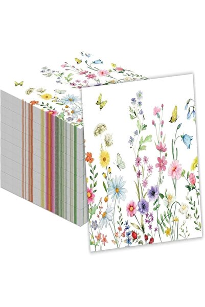 Yelajoy 100Pcs Wildflower Napkins, Floral Paper Napkins Disposable, Spring Su...